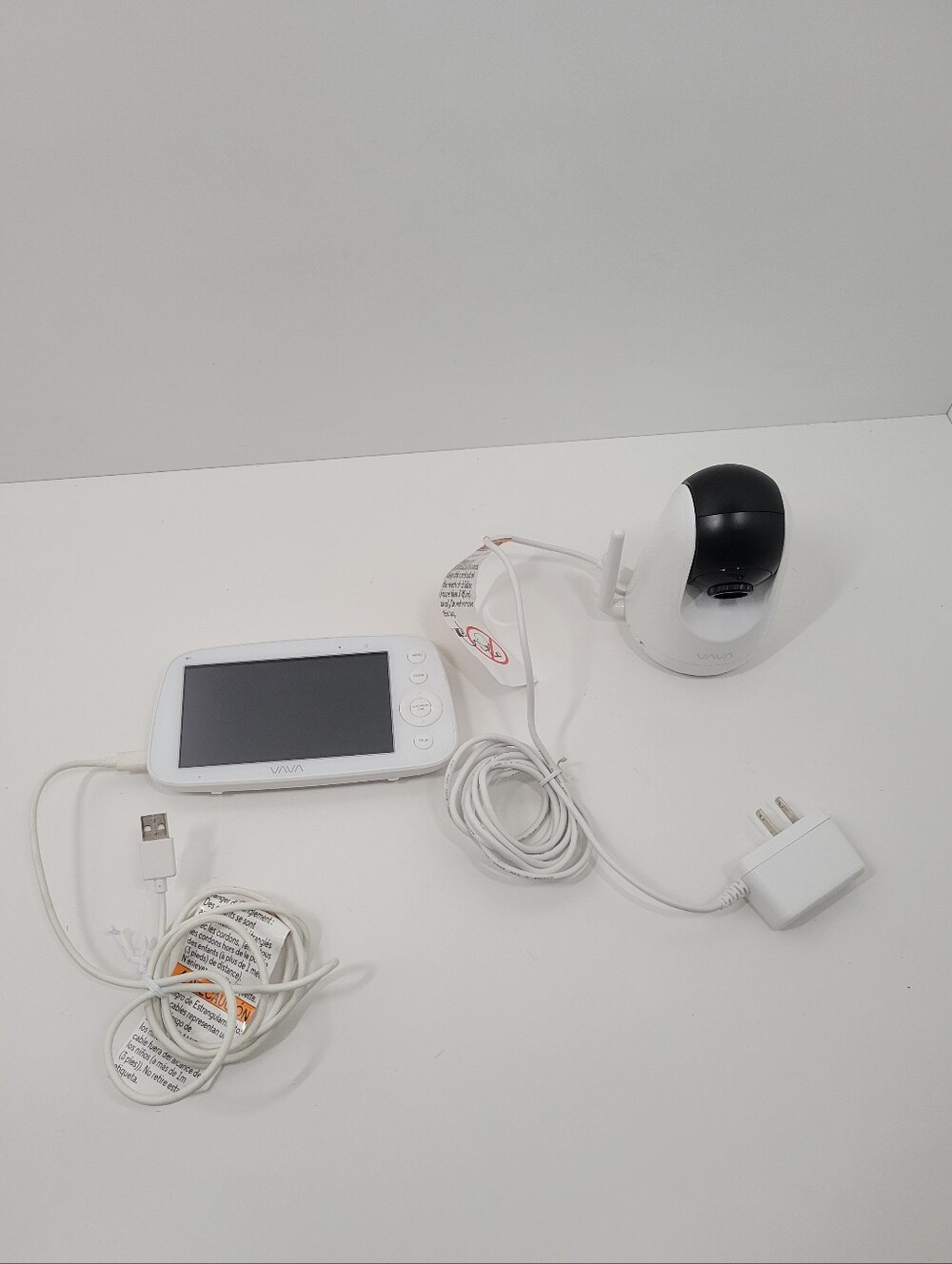 VAVA IH006 White 5-inch HD Display Baby Monitor Tested Working